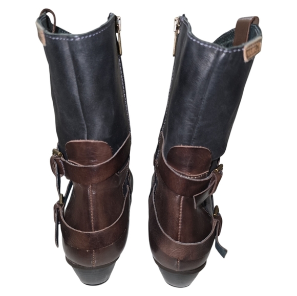 Pikolinos Brujas Brown/Black Two Tone Strappy Boots EU 41 US 10.5-11 - Picture 7 of 11